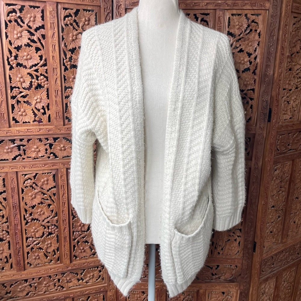 VICI Chunky Cozy Cream Open-Front Women's Cardigan Sweater